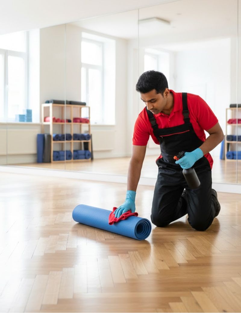 Group fitness studio cleaning Melbourne - professional cleaner