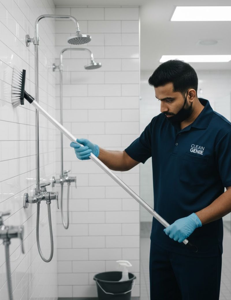 Gym locker room and shower cleaning Melbourne - professional cleaner